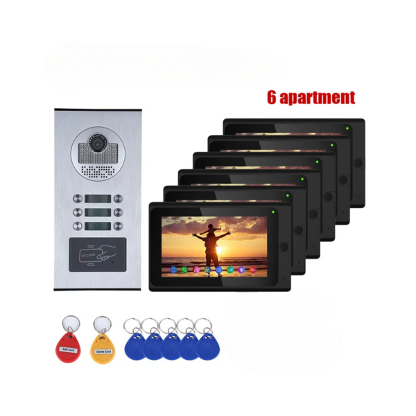 interphone video pour r6 avec cartes et telecommande