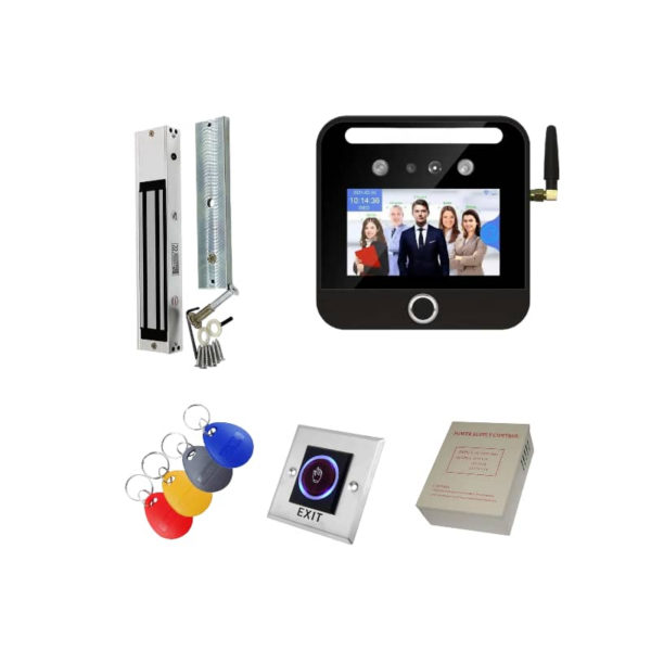kit de systeme de controle d acces de porte avec serrure magnetique et de pointage