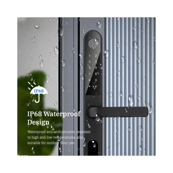 serrure intelligente pour porte en aluminium 2