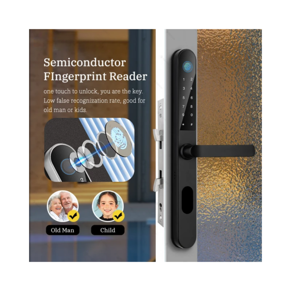 serrure intelligente pour porte en aluminium 3