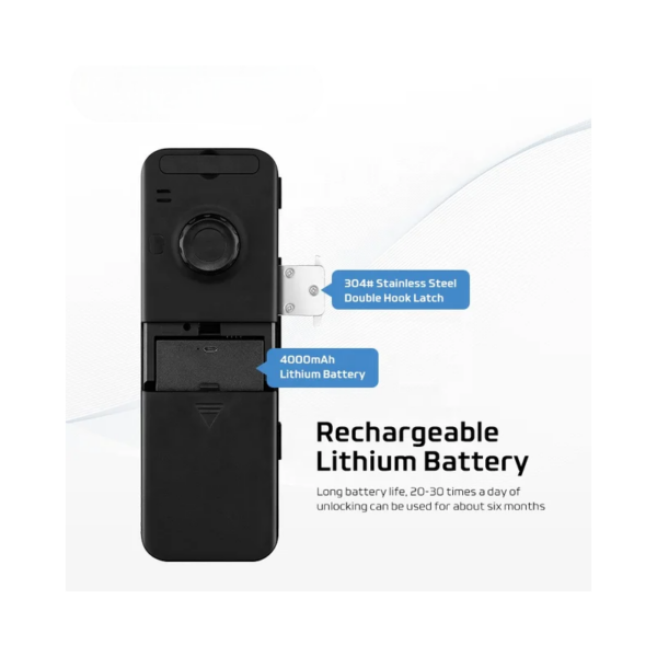 serrure intelligente reconnaissance faciale pour porte en verre 4