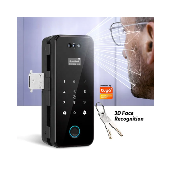 serrure intelligente reconnaissance faciale pour porte en verre